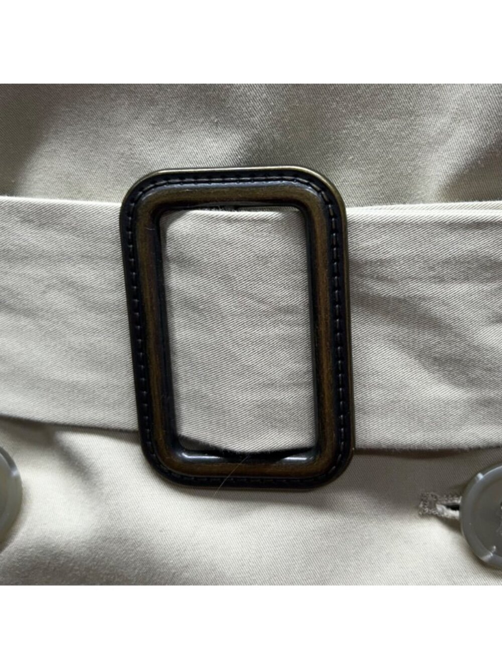 Lacoste Vintage Womens Beige Double-Breasted Trench Coat With Belted Waist & Bac - Picture 6 of 16
